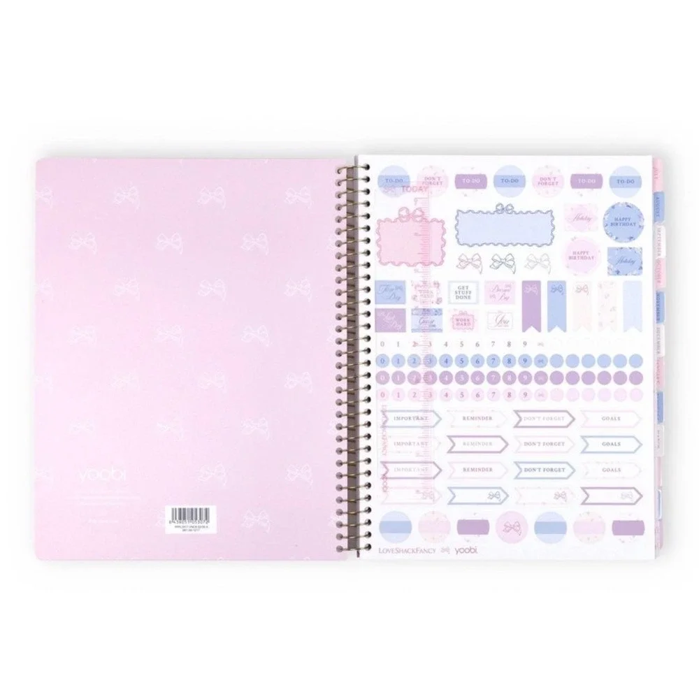 Love Shack Fancy Teacher Planner 2026 2027 Ribbon‎ Rosa Floral LSF Target NEW